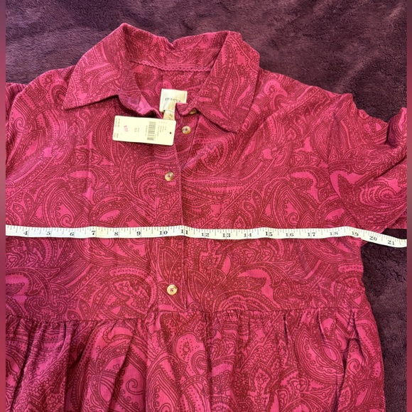 NWT The Bettina Tiered Shirt Dress by Maeve: Mini Corduroy Edition - Picture 8 of 8